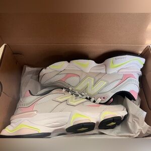 New Balance Women's Sneakers - Cream, Pink, and Yellow